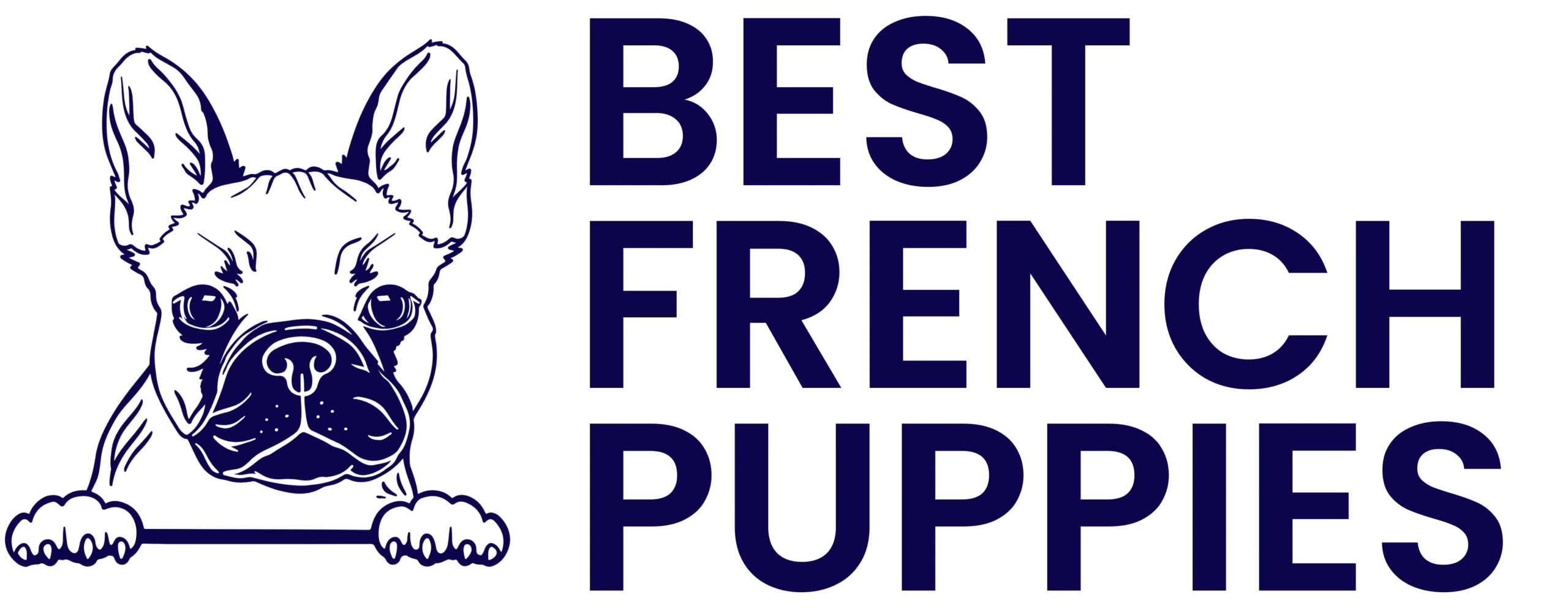 best french puppies logo blue text no bg